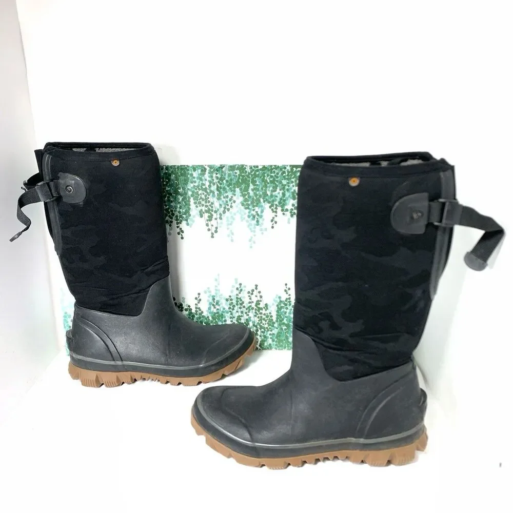 Bogs Whiteout Ajdustable Calf Slip On Boots Winter Size 8 US Or 39 EU Womens